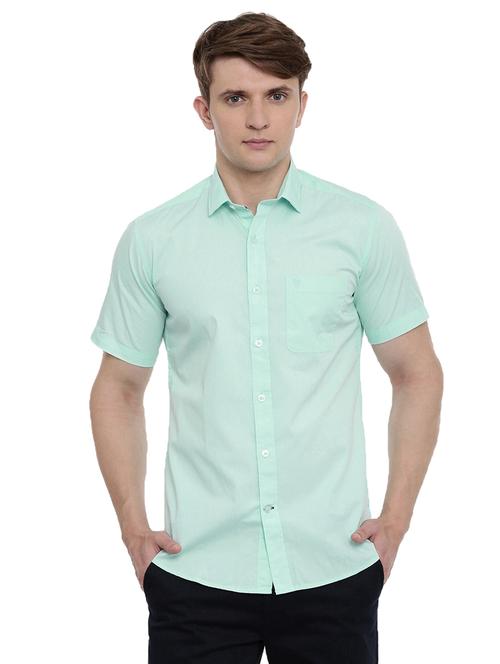 green solid casual shirt - 17420275 - Very Small Image - 1