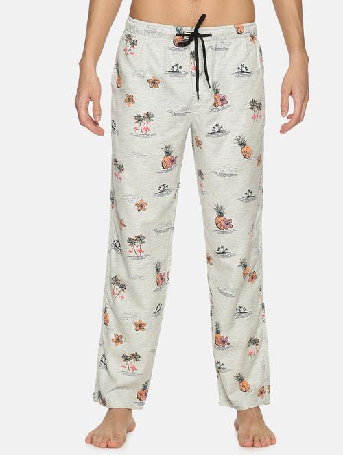 grey printed pyjama - 17420522 - Very Small Image - 1