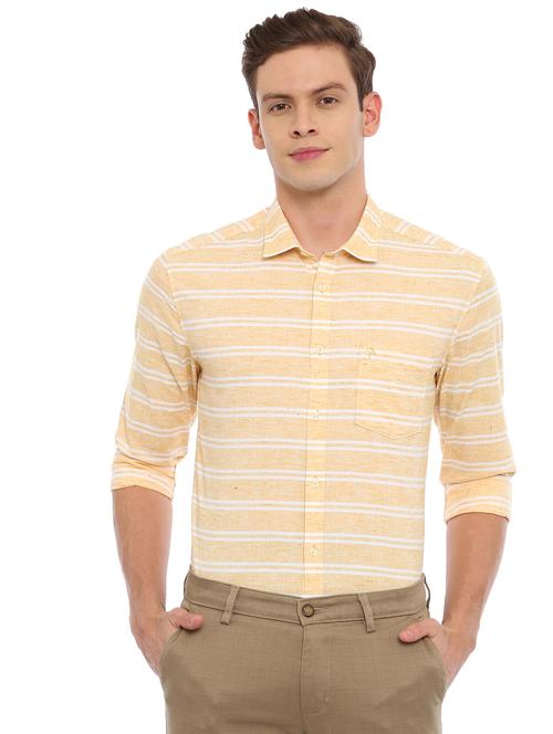 yellow striped casual shirt - 17420540 - Very Small Image - 1