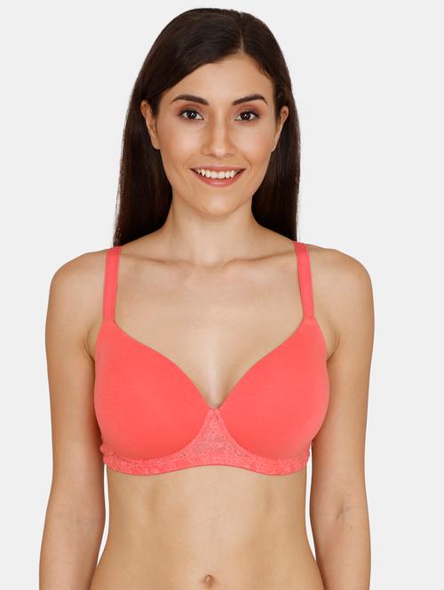 lace panel t-shirt bra - 17420957 - Very Small Image - 1