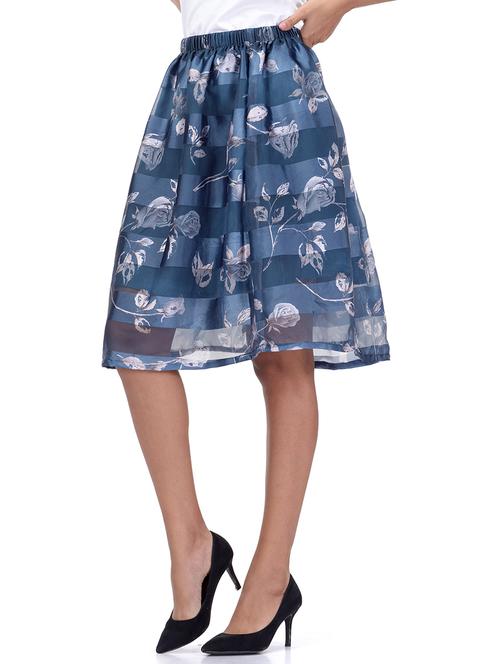 floral flared skirt - 17421506 - Very Small Image - 1