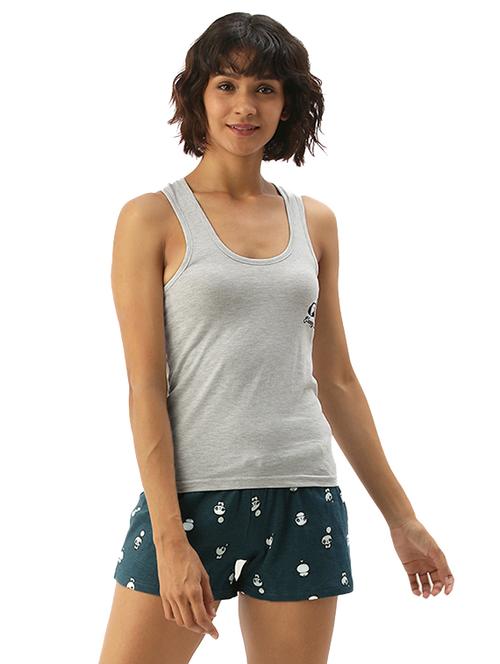 blue cotton shorts set nightwear - 17421637 - Very Small Image - 1