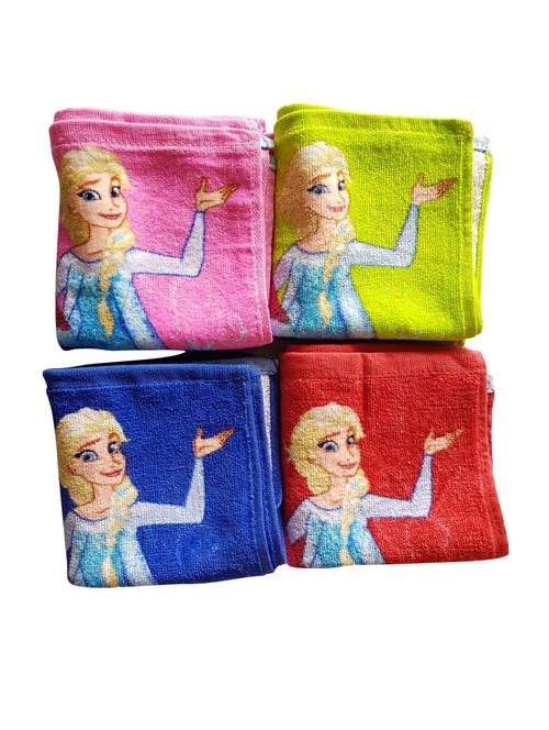 frozen printed cotton face towels for kids (pack of 12) - 17421747 - Very Small Image - 1