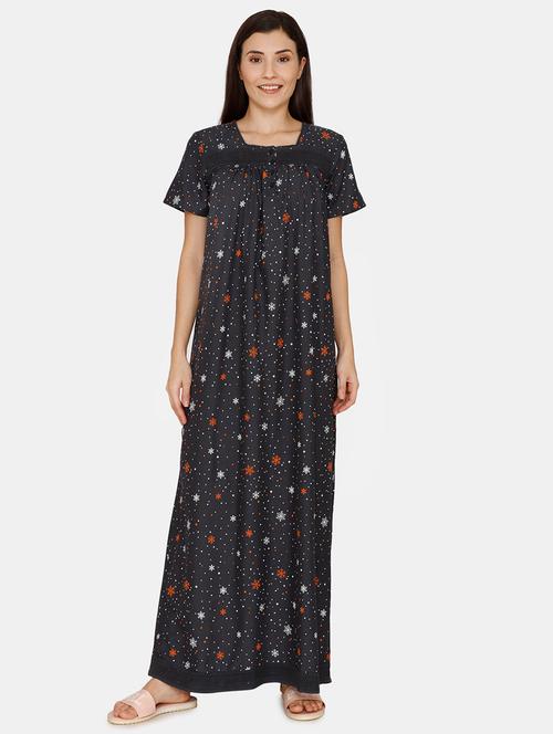 dark blue rayon nighty - 17422803 - Very Small Image - 1