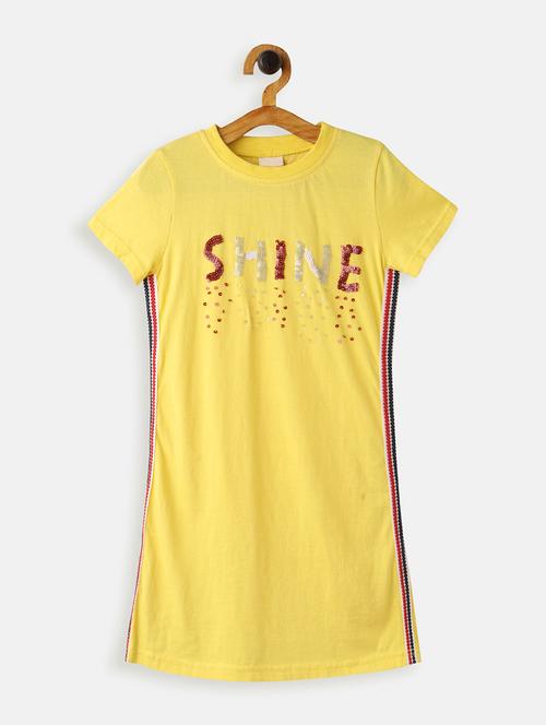 yellow cotton frock - 17423263 - Very Small Image - 1