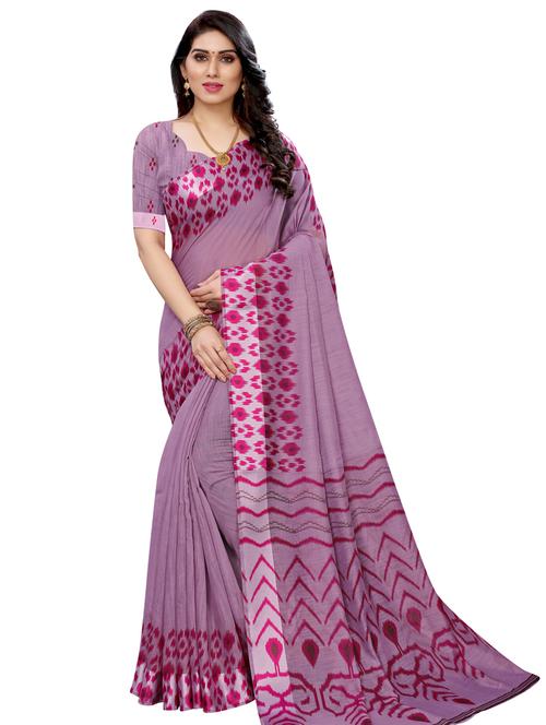 ikat printed saree - 17424079 - Very Small Image - 1