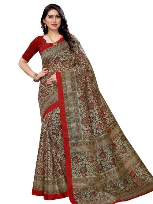 floral printed saree - 17424093 - Very Small Image - 1