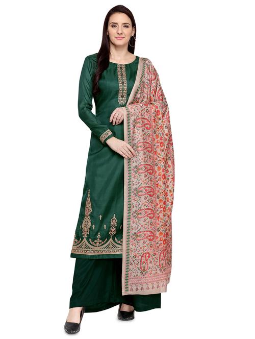 green wool blend unstitched suit - 17424877 - Very Small Image - 1