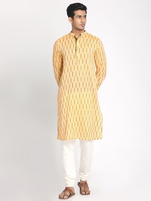 yellow printed long kurta - 17424961 - Very Small Image - 1