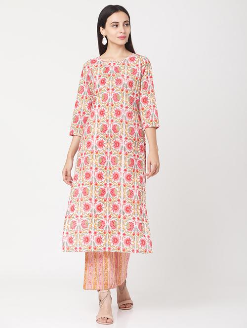 floral kurta pant set - 17425160 - Very Small Image - 1