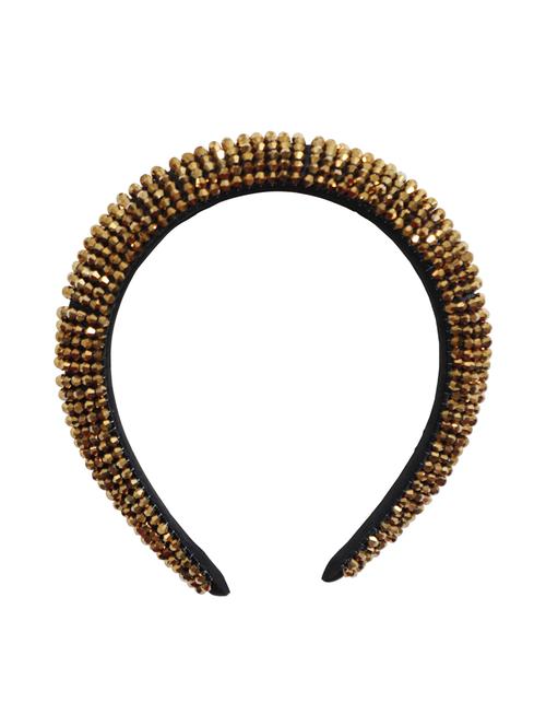 vembley gold embellished stylish and classic hairband for women - 17425576 - Very Small Image - 1