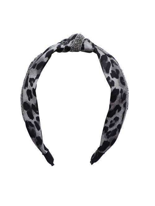 vembley black n grey printed stylish and classic hairband for women - 17425613 - Very Small Image - 1