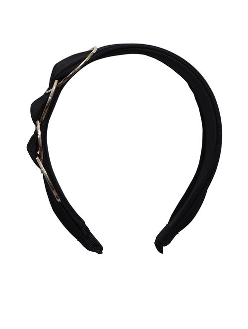 vembley black solid stylish and classic hairband for women - 17425617 - Very Small Image - 1
