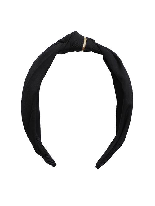 vembley black solid stylish and classic hairband for women - 17425624 - Very Small Image - 1
