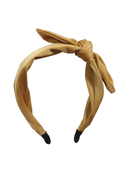 vembley yellow solid stylish and classic hairband for women - 17425636 - Very Small Image - 1