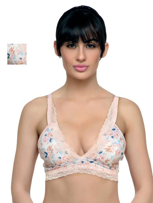 floral print plunge bra - 17425839 - Very Small Image - 1