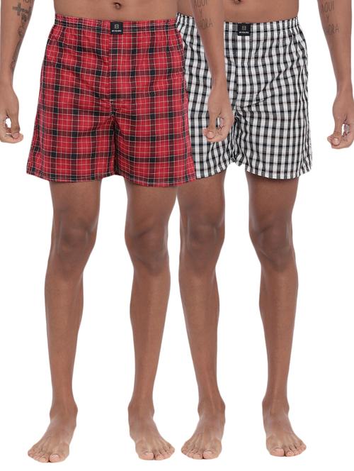 set of 2 multi colored checkered boxer - 17425899 - Very Small Image - 1