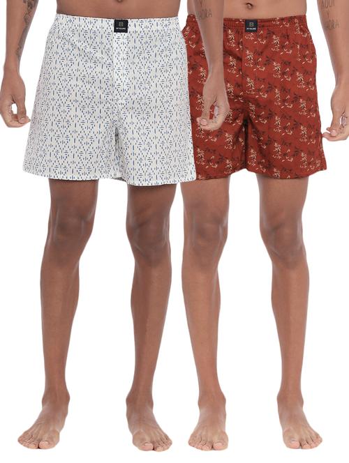 set of 2 multi colored printed boxer - 17425905 - Very Small Image - 1