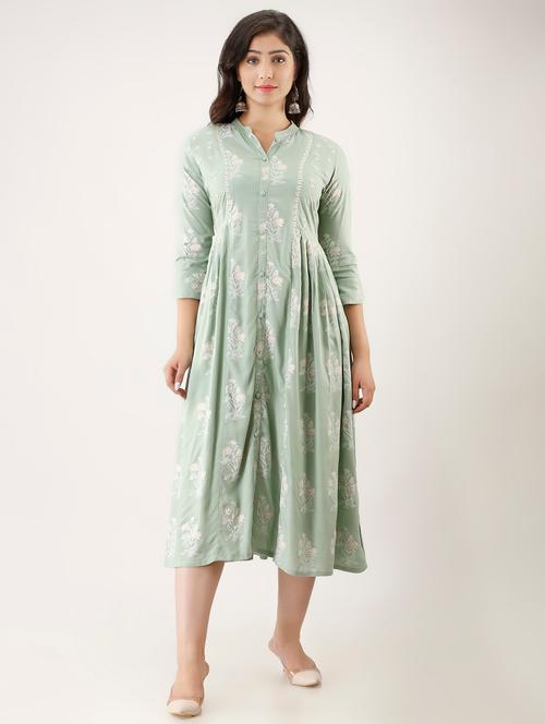 floral anarkali kurta - 17425910 - Very Small Image - 1