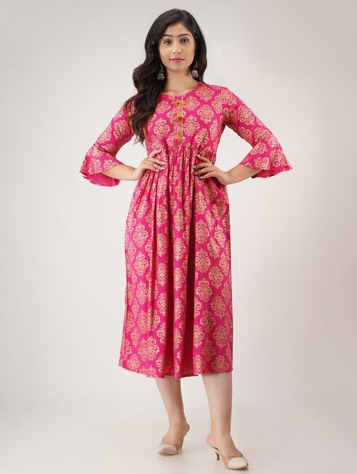 foil print anarkali kurta - 17425911 - Very Small Image - 1