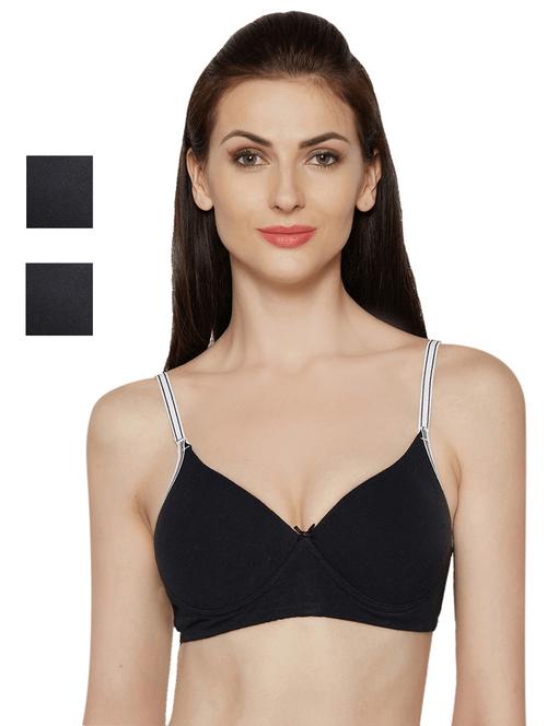 set of 3 bow patch bra - 17426048 - Very Small Image - 1