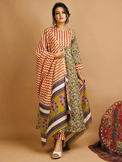 kalamkari suit set - 17426547 - Very Small Image - 1