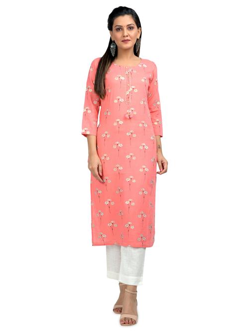 floral straight kurta - 17426551 - Very Small Image - 1