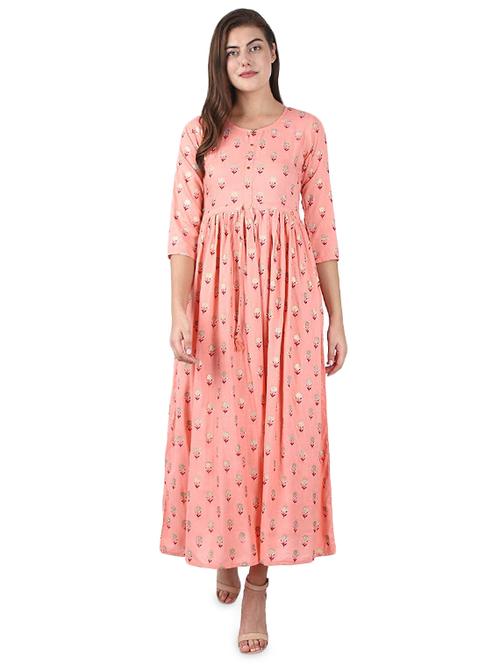 floral flared kurta - 17426556 - Very Small Image - 1
