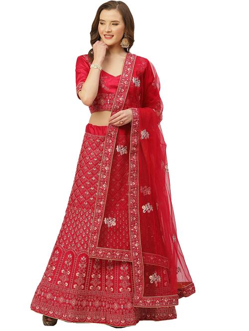 magenta flared lehenga - 17426678 - Very Small Image - 1