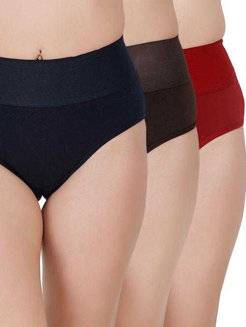 set of 3 solid hipster panty - 17427818 - Very Small Image - 1