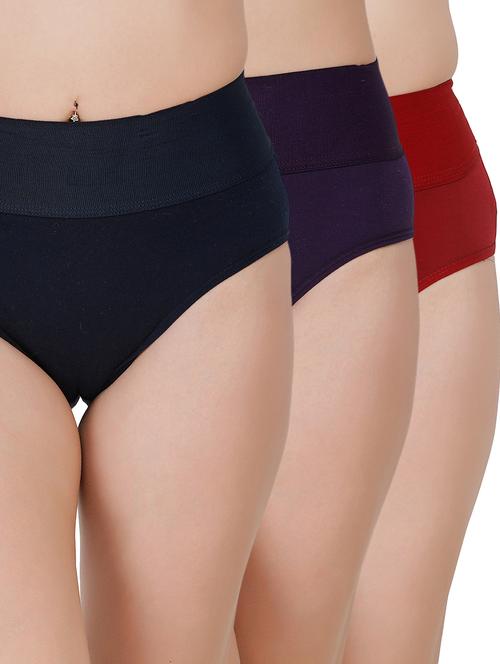 set of 3 solid hipster panty - 17427822 - Very Small Image - 1