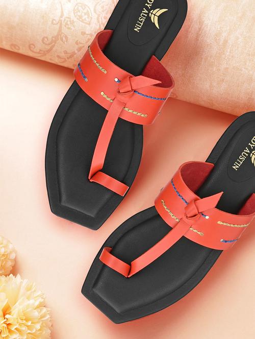 orange one toe sandals - 17427968 - Very Small Image - 1