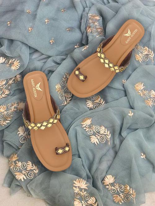 tan slip on sandals - 17427975 - Very Small Image - 1