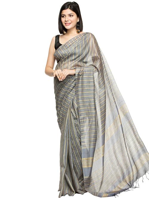 striped bhagalpuri saree with blouse - 17428028 - Very Small Image - 1
