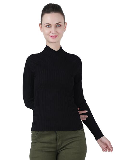 high neck solid pullover - 17428205 - Very Small Image - 1