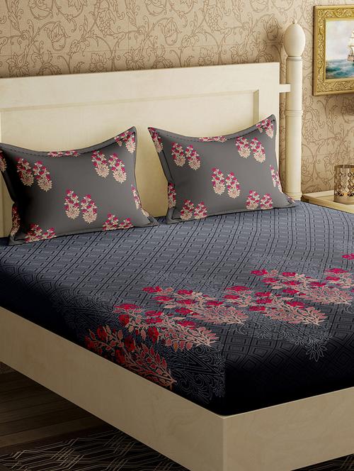 cotton double bedsheet super king size with 2 pillow cover - 17428377 - Very Small Image - 1