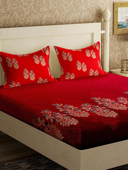 cotton double bedsheet super king size with 2 pillow cover - 17428379 - Very Small Image - 1