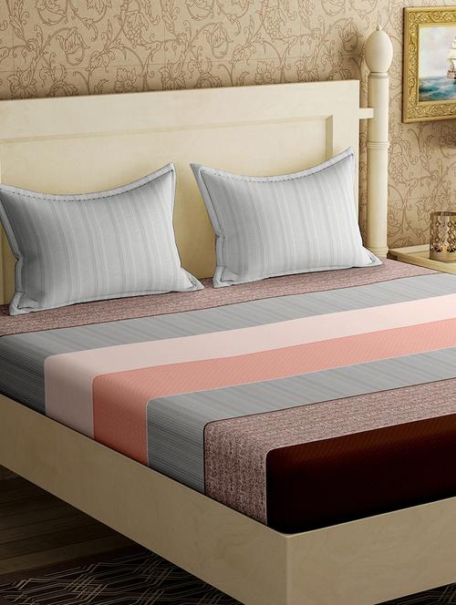 cotton double bedsheet super king size with 2 pillow cover - 17428391 - Very Small Image - 1