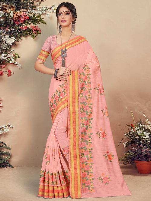 floral printed saree - 17428508 - Very Small Image - 1