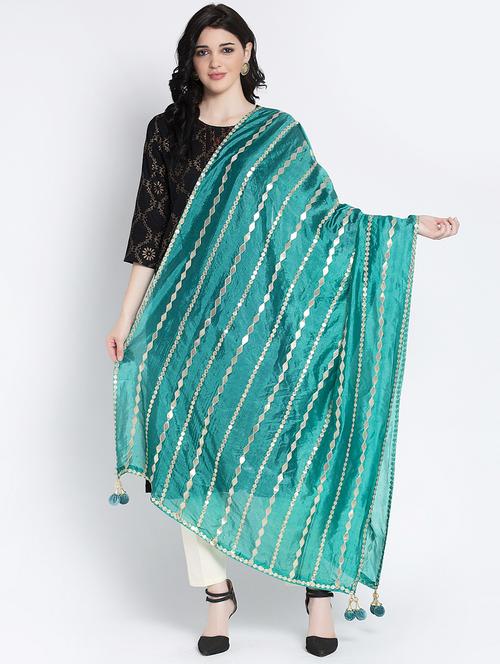 tassel detailed gota work dupatta - 17428831 - Very Small Image - 1
