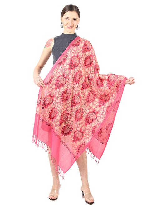 pink wool stole - 17428934 - Very Small Image - 1