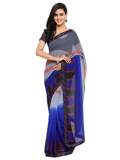 abstract printed saree - 17428980 - Very Small Image - 1