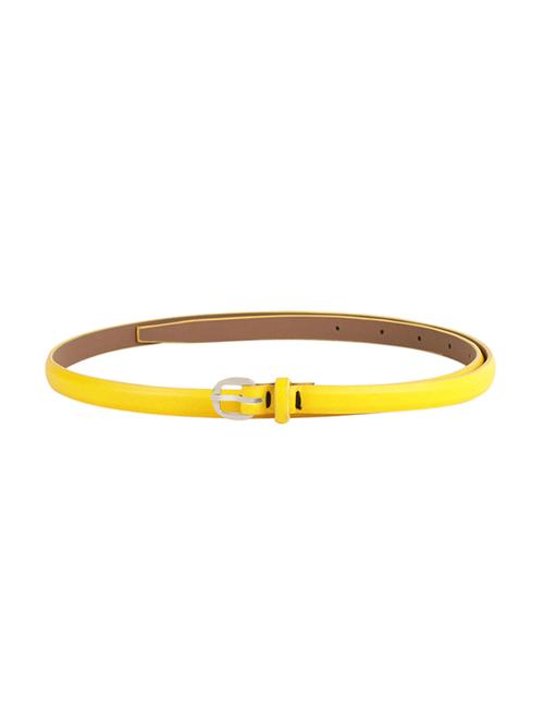 yellow leatherette (pu belt - 17429041 - Very Small Image - 1