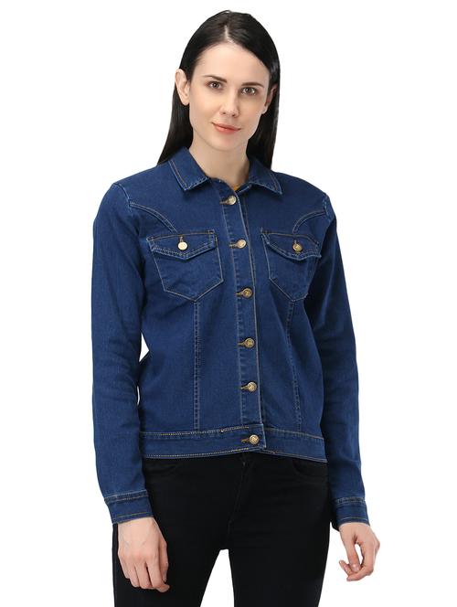 dark blue denim jacket - 17429291 - Very Small Image - 1