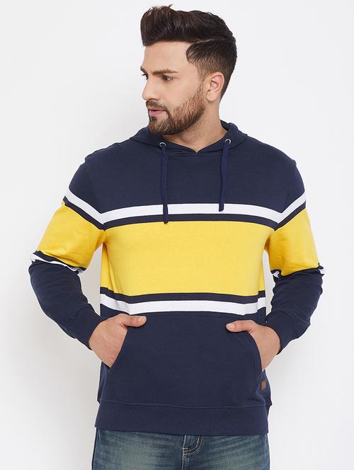 navy blue color block sweatshirt - 17430748 - Very Small Image - 1