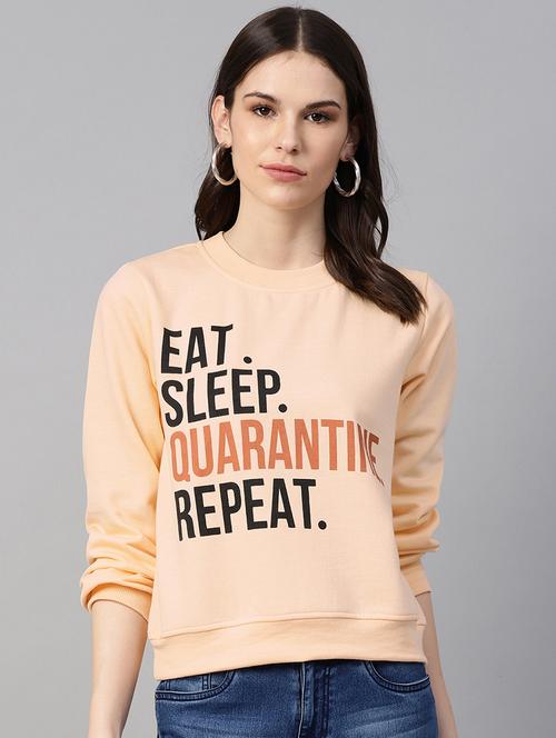 women's front print sweatshirt - 17431586 - Very Small Image - 1
