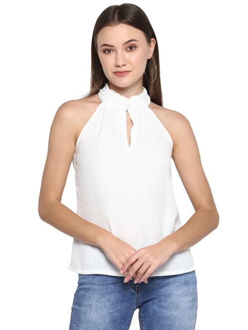 halter neck solid top - 17431679 - Very Small Image - 1
