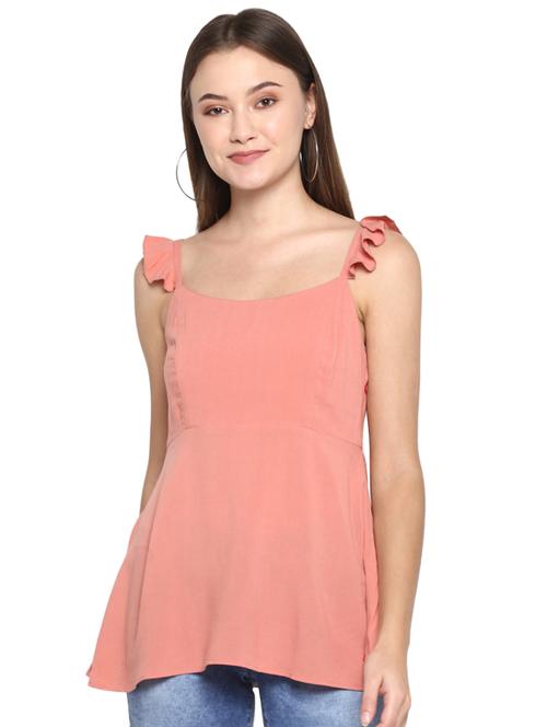 frill detail solid top - 17431689 - Very Small Image - 1