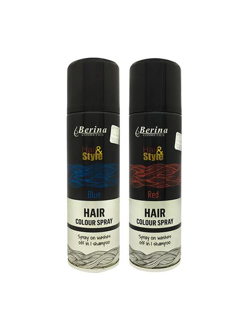 berina hair color spray blue + red, pack of 2 - 17432179 - Very Small Image - 1