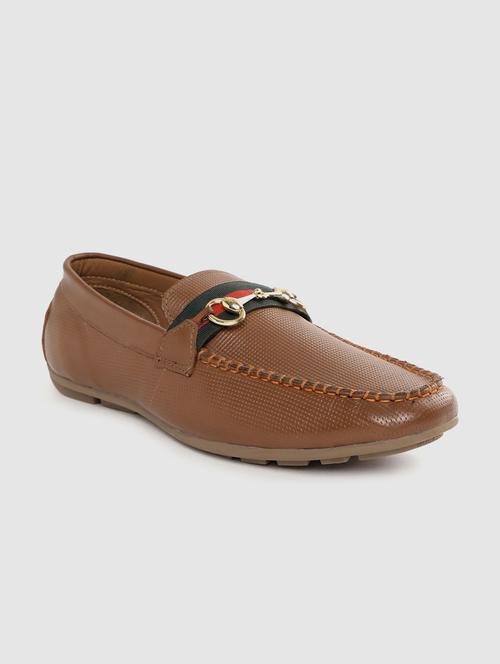 tan leather slip on loafers - 17432443 - Very Small Image - 1